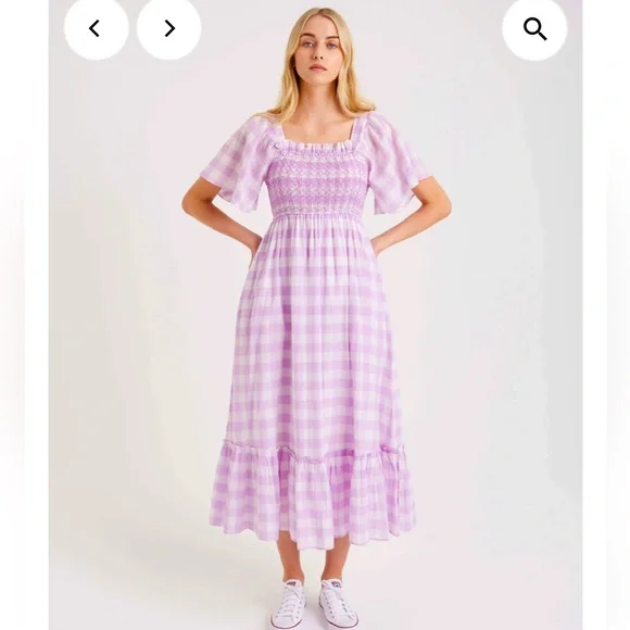 Pink City Prints Lilac Gingham Lolita Dress. S. EUC. - Picture 4 of 10